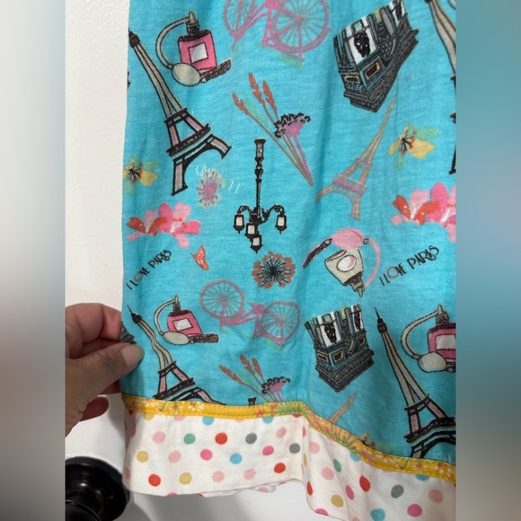 Jelly the Pug Girls Multi-Color Cotton Cute Madeleine Paris Print Dress Size 12 - Picture 7 of 9
